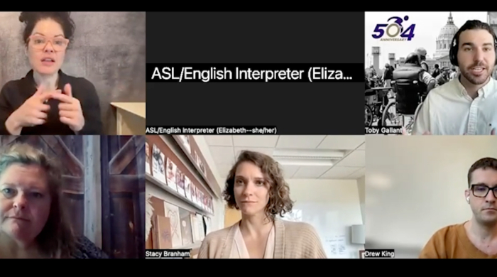 a screenshot of the webinar