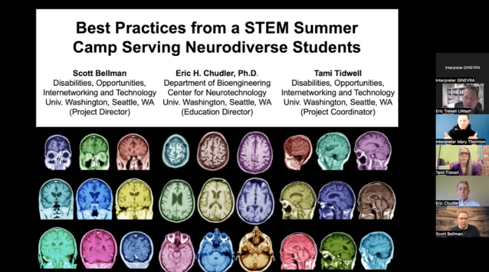 A screenshot of the webinar