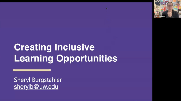 A screenshot of the webinar