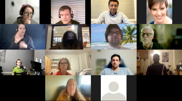 A screenshot of the webinar