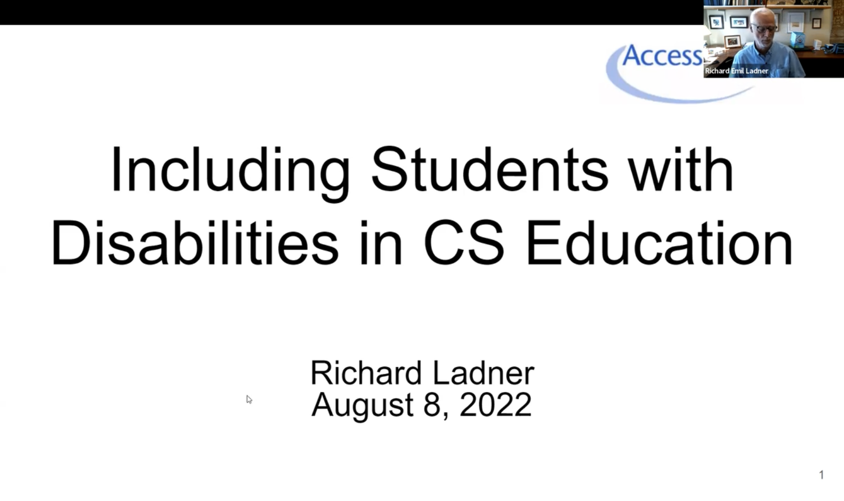 Screenshot of Zoom presentation