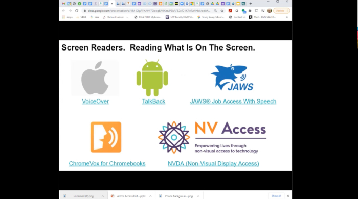 Screenshot of Zoom webinar
