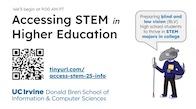 Title slide of Accessing STEM in Higher Education webinar recording