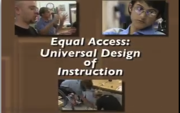 This is the image for Equal Access: Universal Design of Instruction video