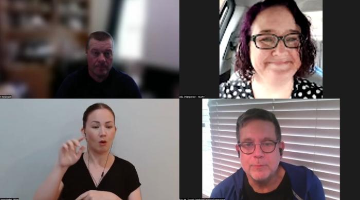 Screenshot of Zoom webinar