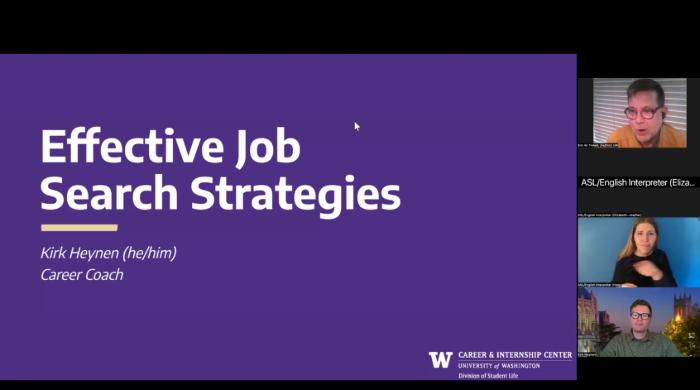 Screenshot of Zoom webinar