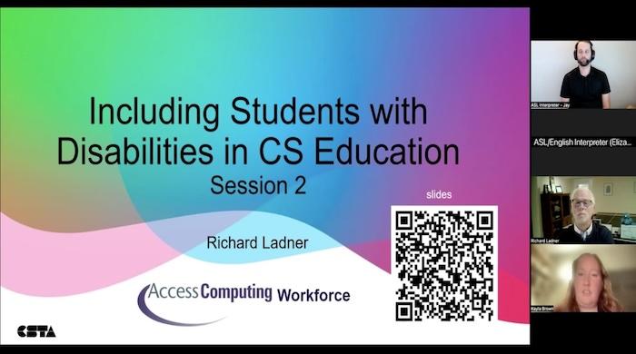 Including Students with Disabilities in CS Education, Part 2 Slide